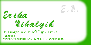 erika mihalyik business card